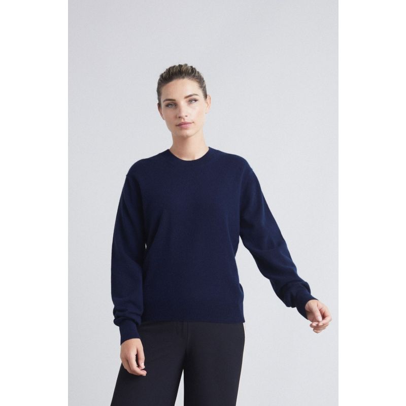 Cashmere Crew Neck Sweater In Midnight image