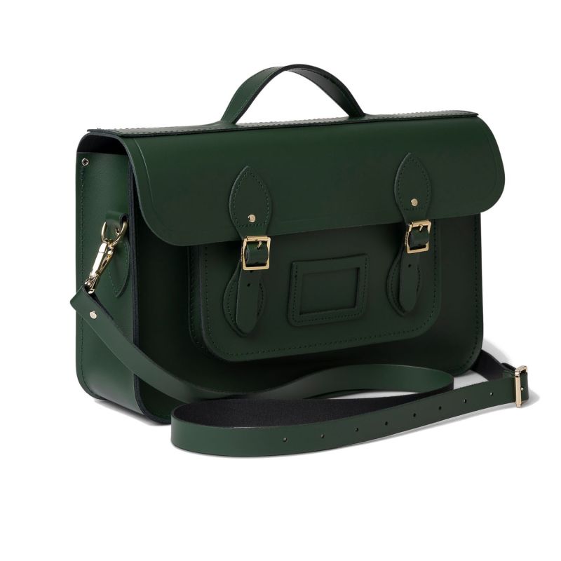 The 15 Inch Batchel - Racing Green | The Cambridge Satchel Co. | Wolf ...