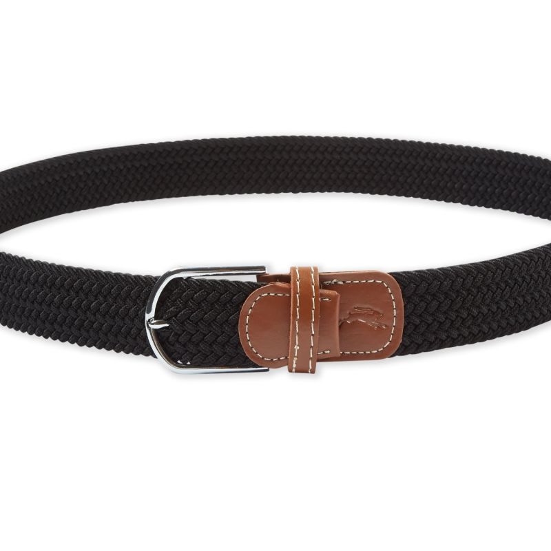 One Size Woven Cotton Belt - Black image