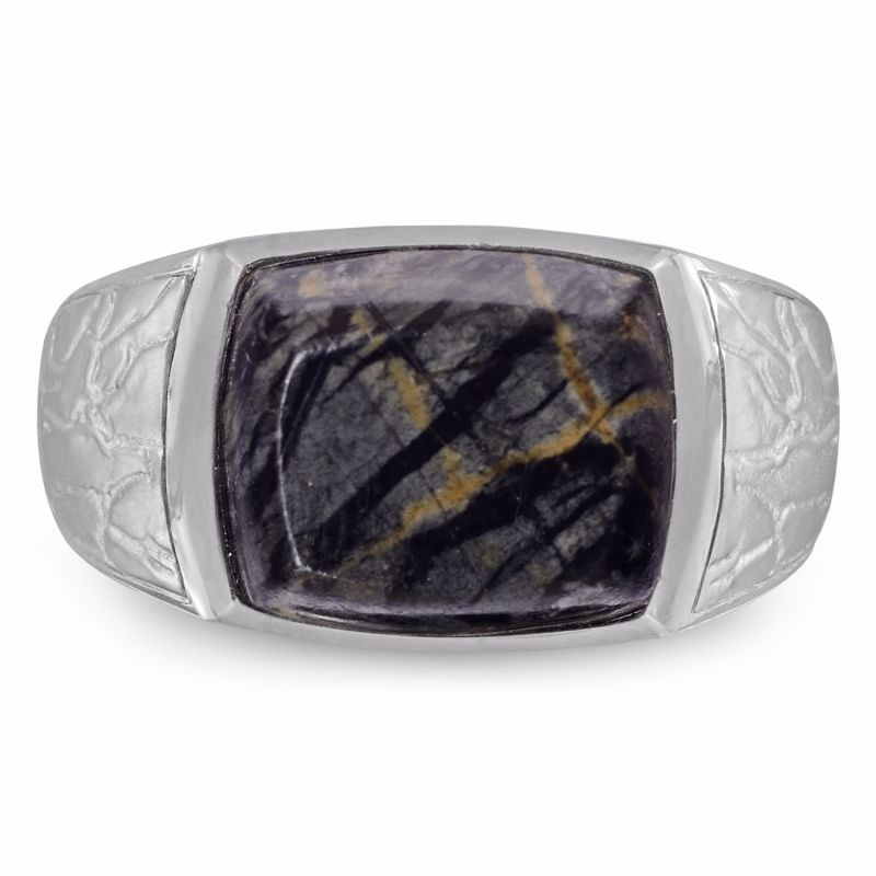 Grey Picture Jasper Stone Ring image