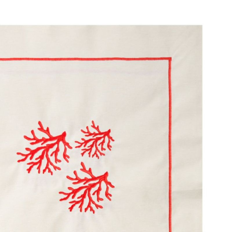 Anthozoa - Red Coral Embroidered Tablecloth image