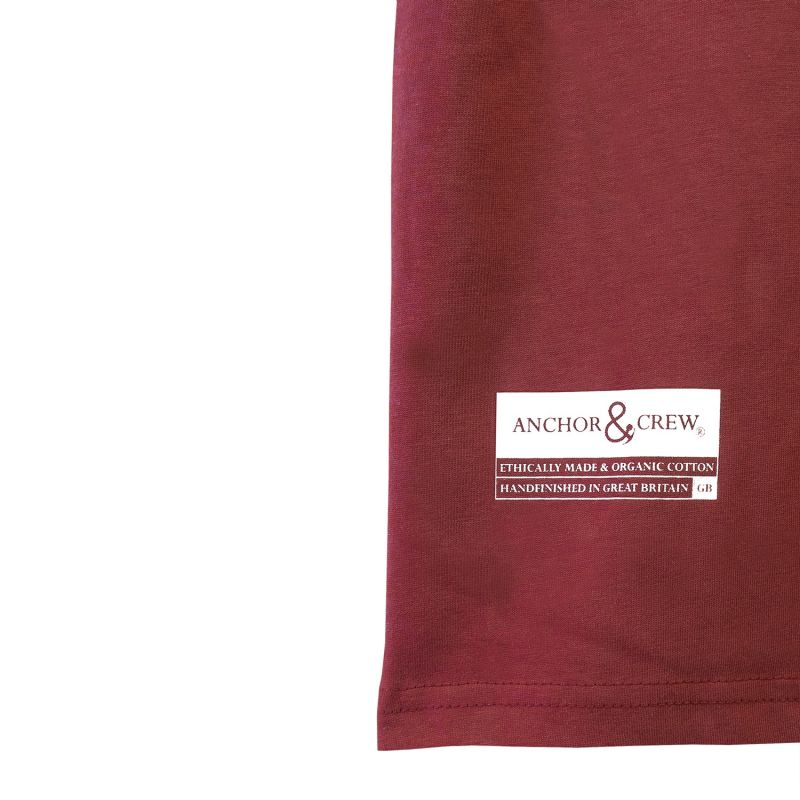 Fire Brick Red Horizon Print Organic Cotton T-Shirt image