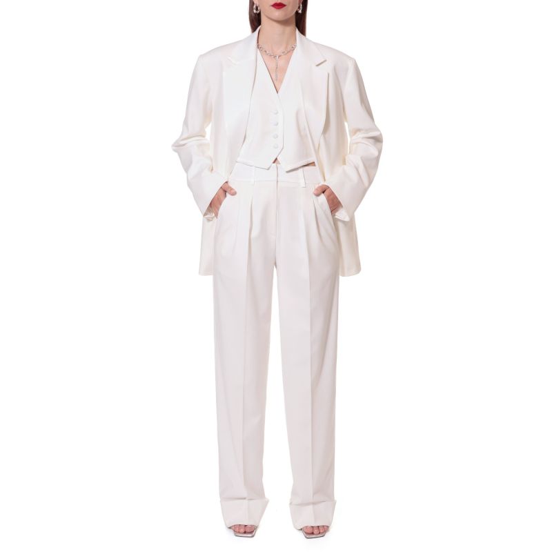 Frankie Aesthetic White Trousers - Long image