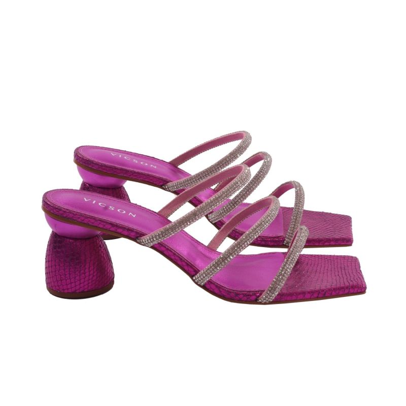 Mia Heels - Pink & Purple | VICSON | Wolf & Badger