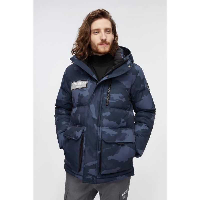 Mid Length Goose Down Jacket Mountain Camo Bosideng Wolf