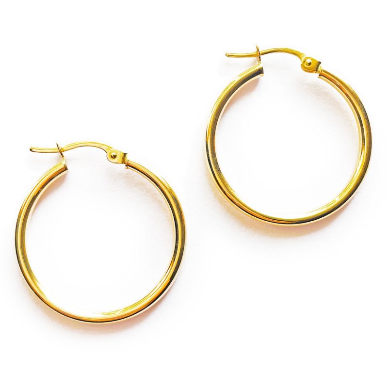 Midi Hoops Solid Gold image