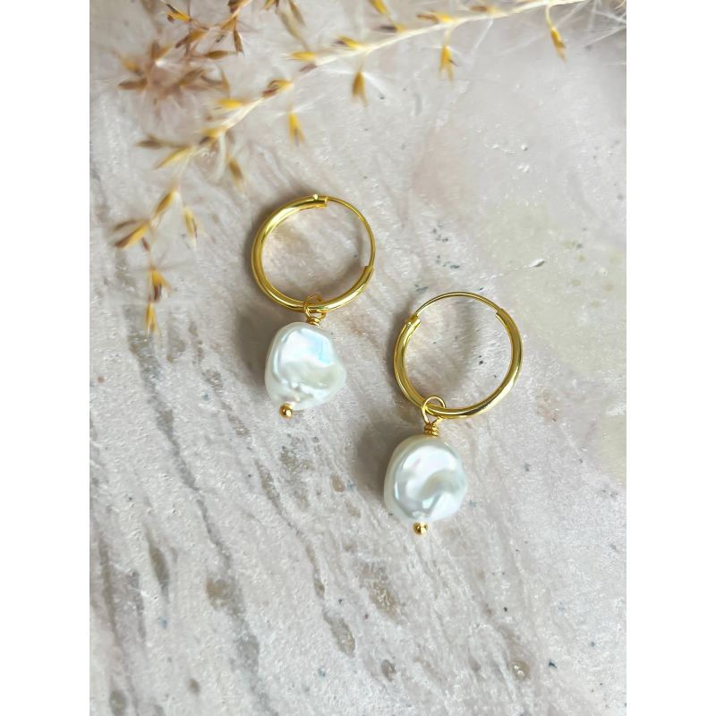 Mila - Ivory Freshwater Pearl Earrings Small image