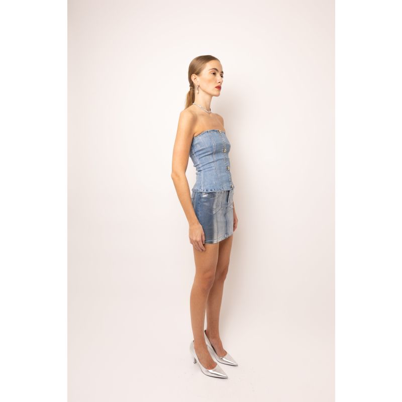 Mimi Denim Metallic  Tube Top image