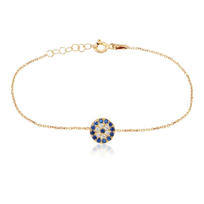 Mini Charm Evil Eye Bracelet Gold | BY EDA DOGAN | Wolf & Badger