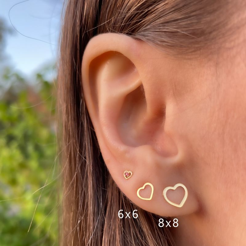 Small Heart Hollow Stud image