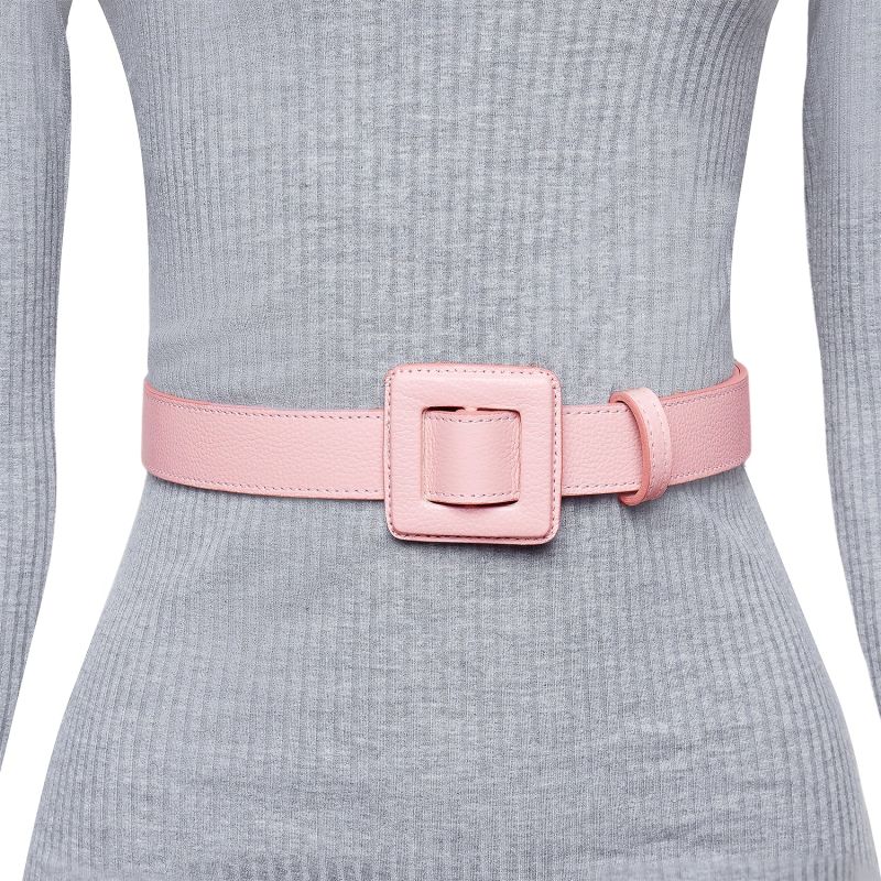 Mini Square Floater Buckle Belt - Soft Pink image