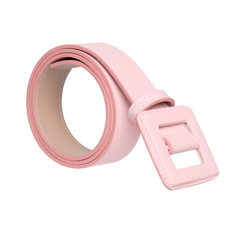 Mini Square Floater Buckle Belt - Soft Pink image