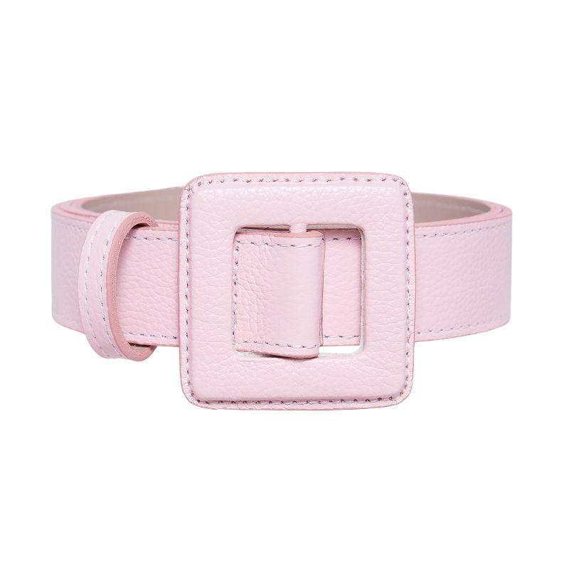 Mini Square Floater Buckle Belt - Soft Pink image