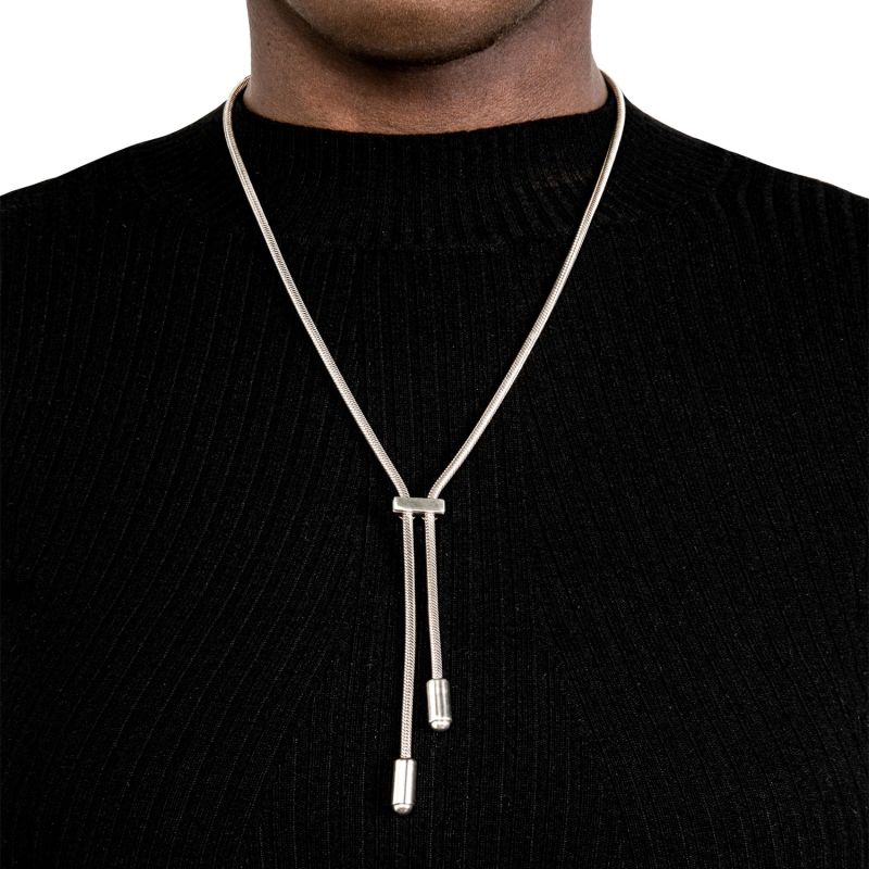Snake Chain Hoodie Stopper Necklace image