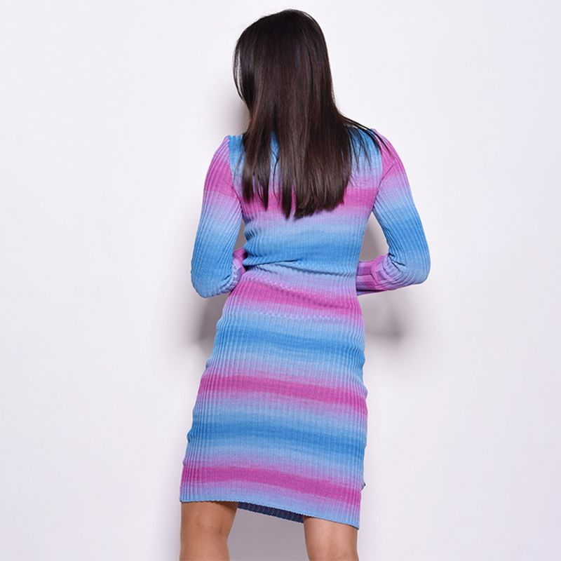 Mirci Dress With Round Neckline Pink-Sea image