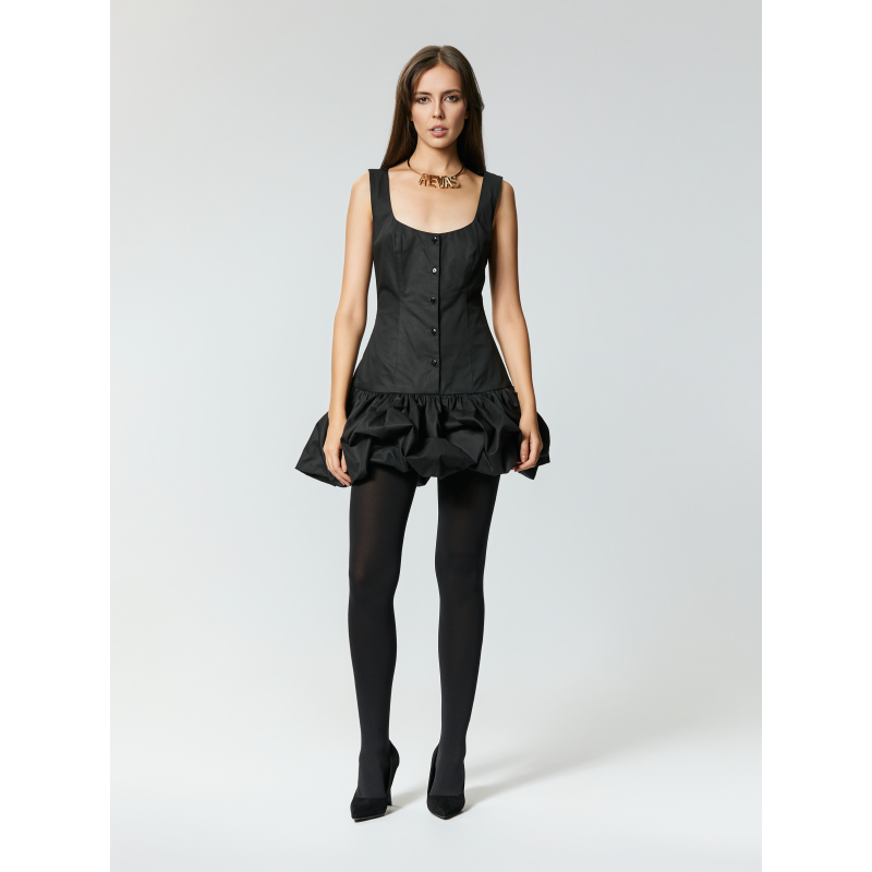 Missya | Organic Cotton Mini Dress In Black image
