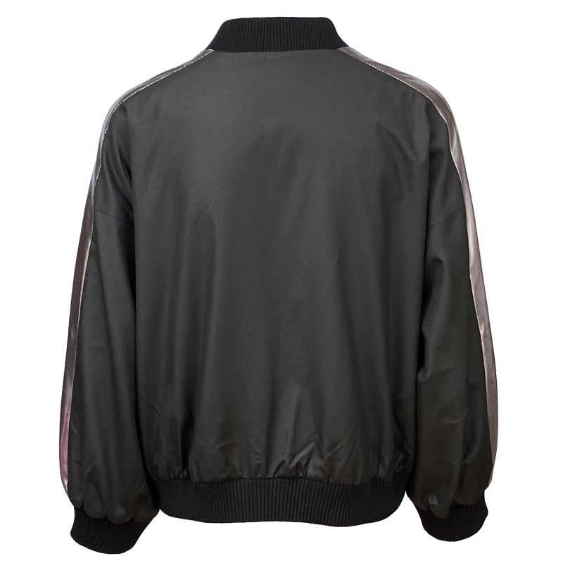 Courtney - Prep Jacket W/ Silver Side Panel - Black image