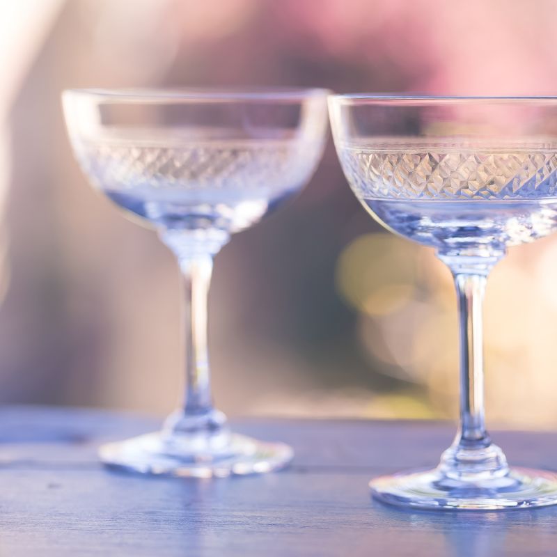 Bands A Pair Of Crystal Champagne Saucers image