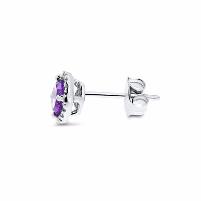 Martini Glass Amethyst Earrings image