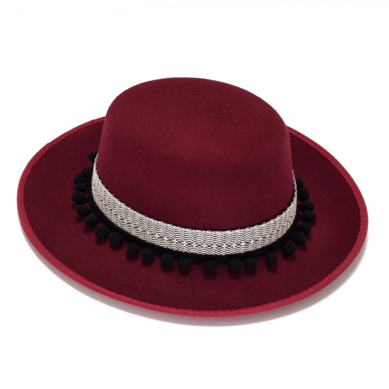 Boho Chic Boater Felt Hats image