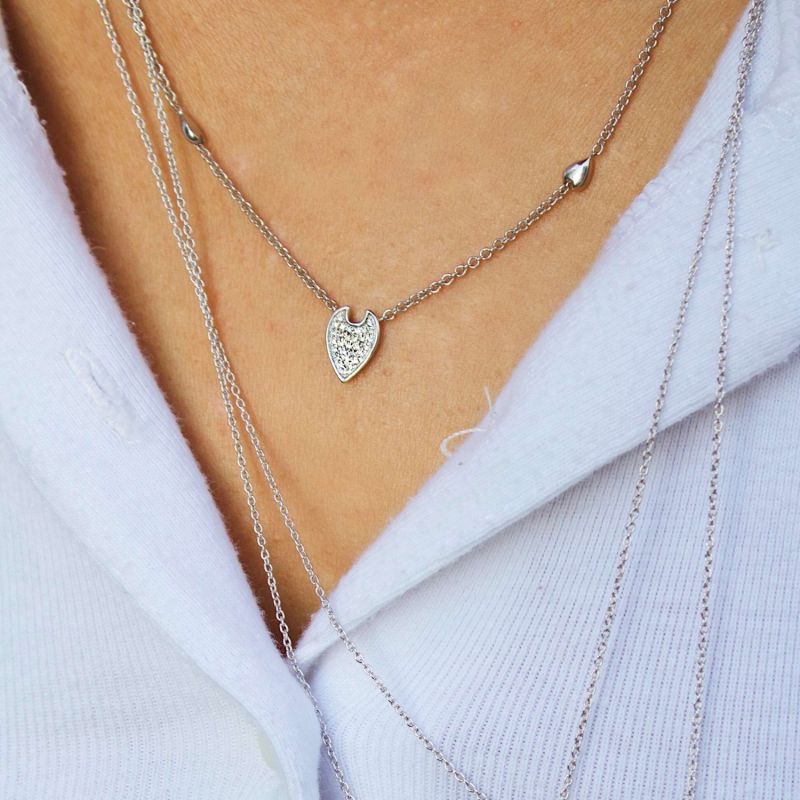 Raindrop Necklace In 14 Kt Yellow Gold Vermeil On Sterling Silver image