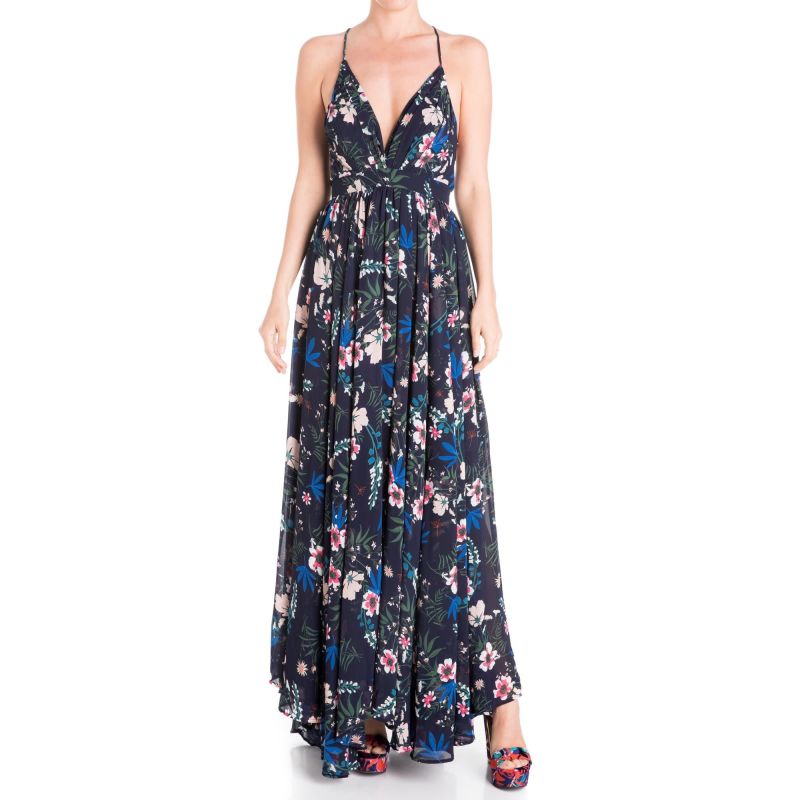 Enchanted Garden Maxi Dress - Wildflower Navy image