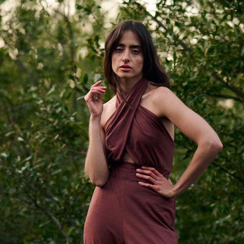 Mocha Glam Jumpsuit by Italia A Collection