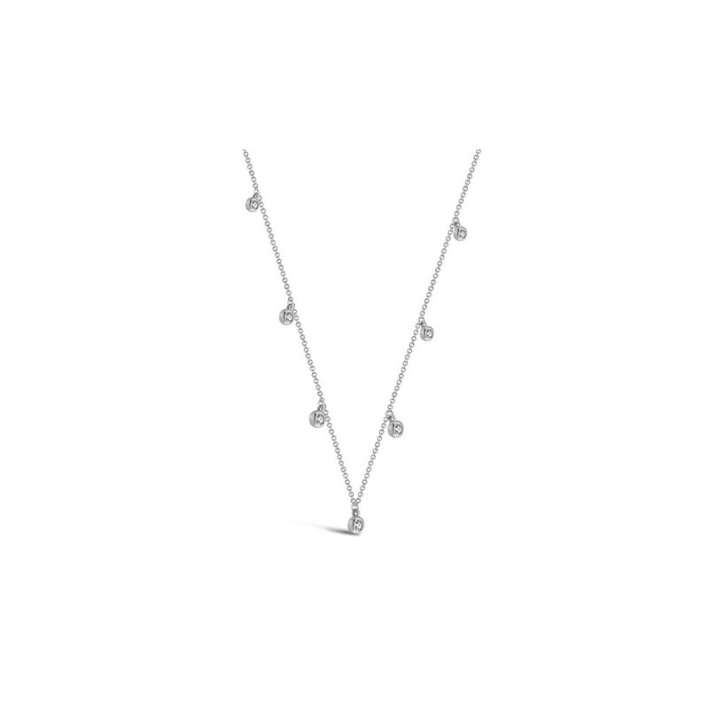 18K White Gold By The Yard Diamond Necklace image