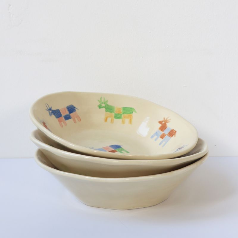 Moo Hand Painted Cows Bowl image