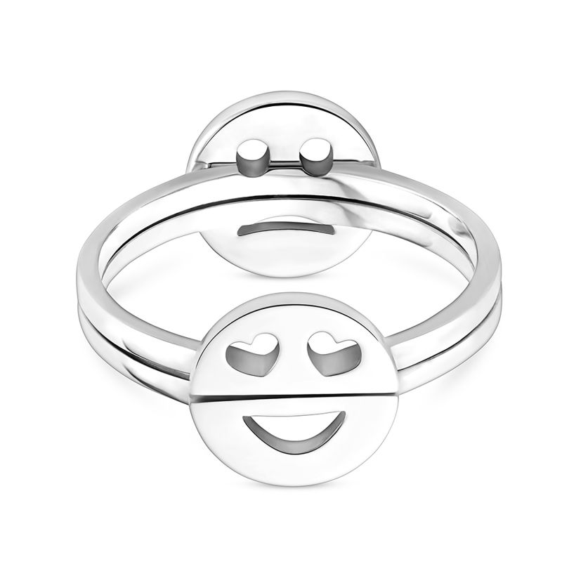Mood Fidget Ring Sad/Love - Silver image