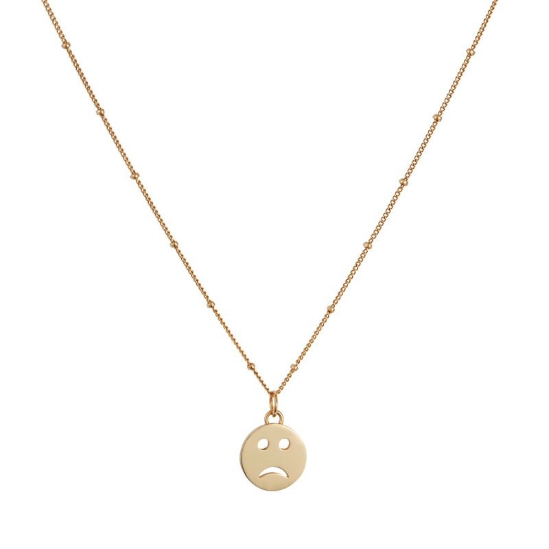 Mood Pendant Necklace Sad - Gold image