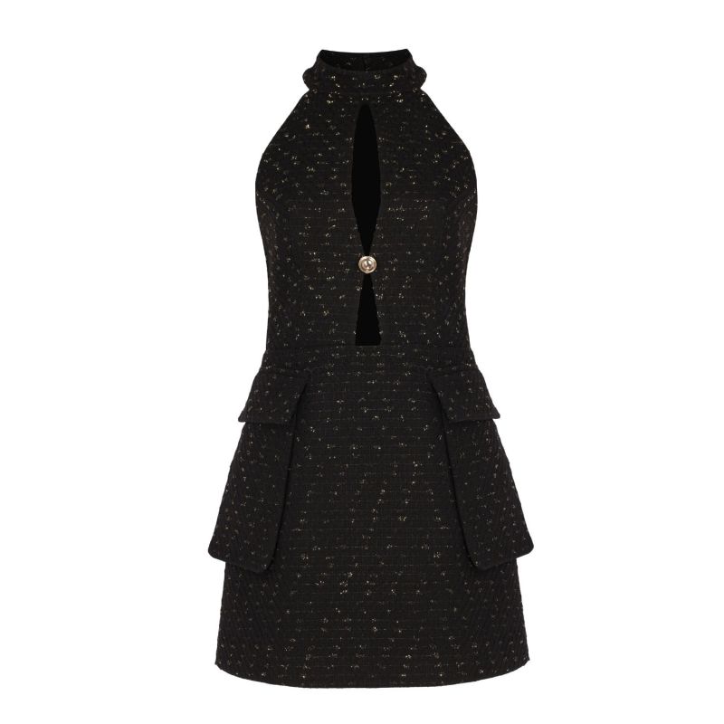 Moonlight - Black Mini Tweed Dres image