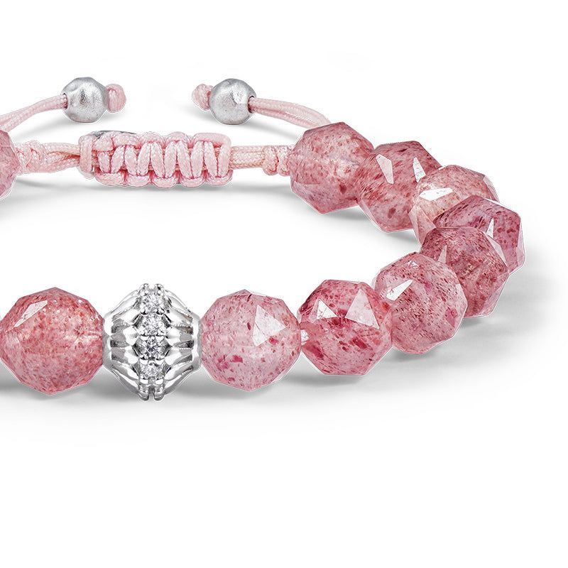 Cloudberry Strawberry Quartz Beaded Bracelet image