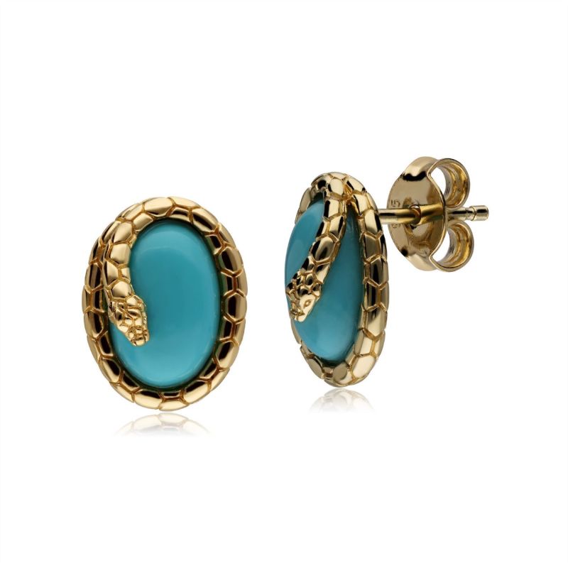 Ecfew™ Turquoise Snake Stud Earrings image