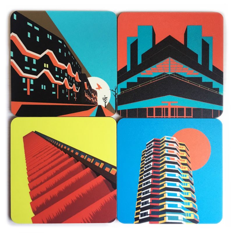 Brutalist London Coaster Set image