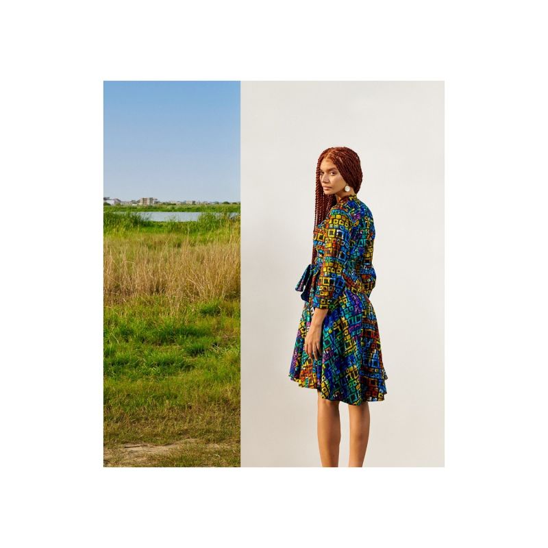 Multiprint Wrap Dress image