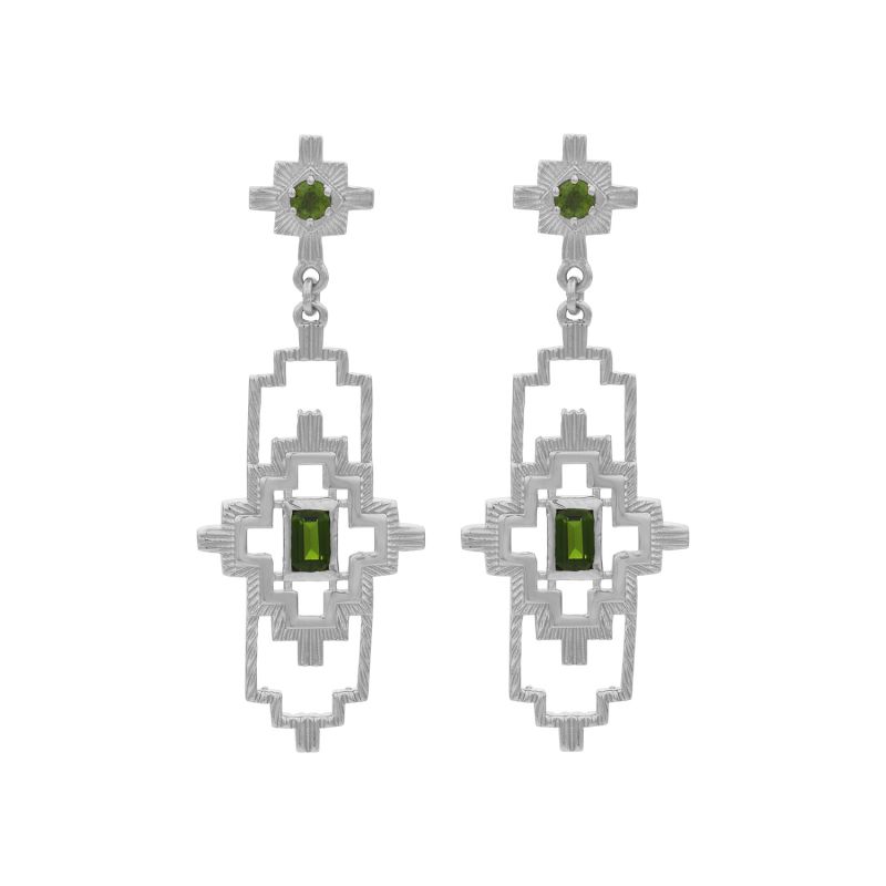 Munay Earrings Silver Chrome Diopside image