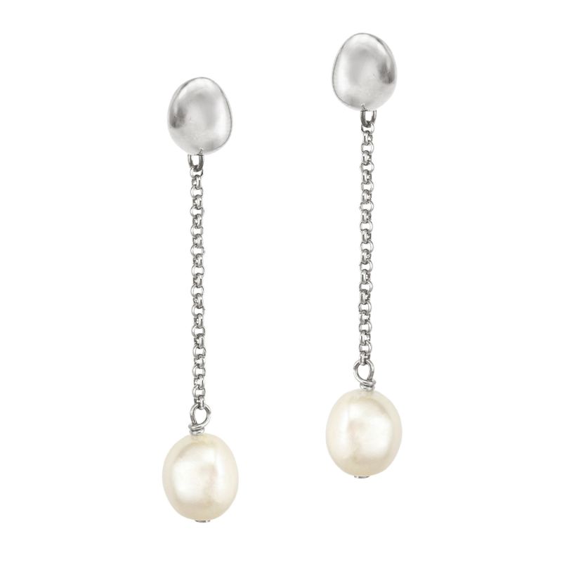 Paloma Pearl Drops Silver image