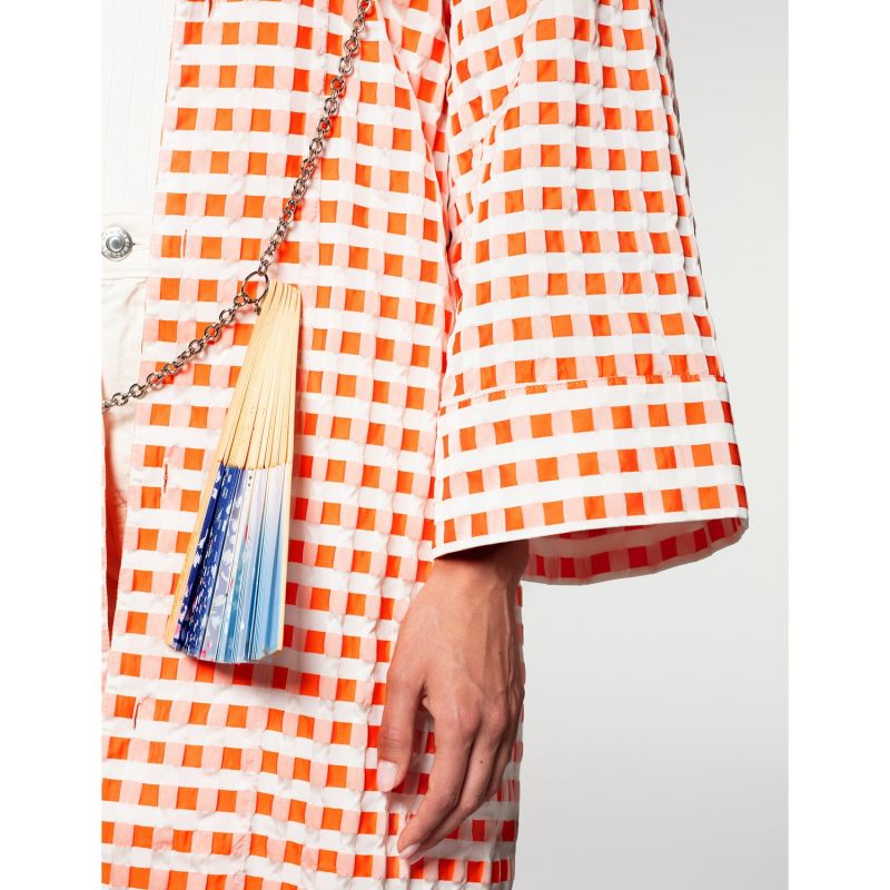 Yukata Shirt in Neon Orange Gingham image