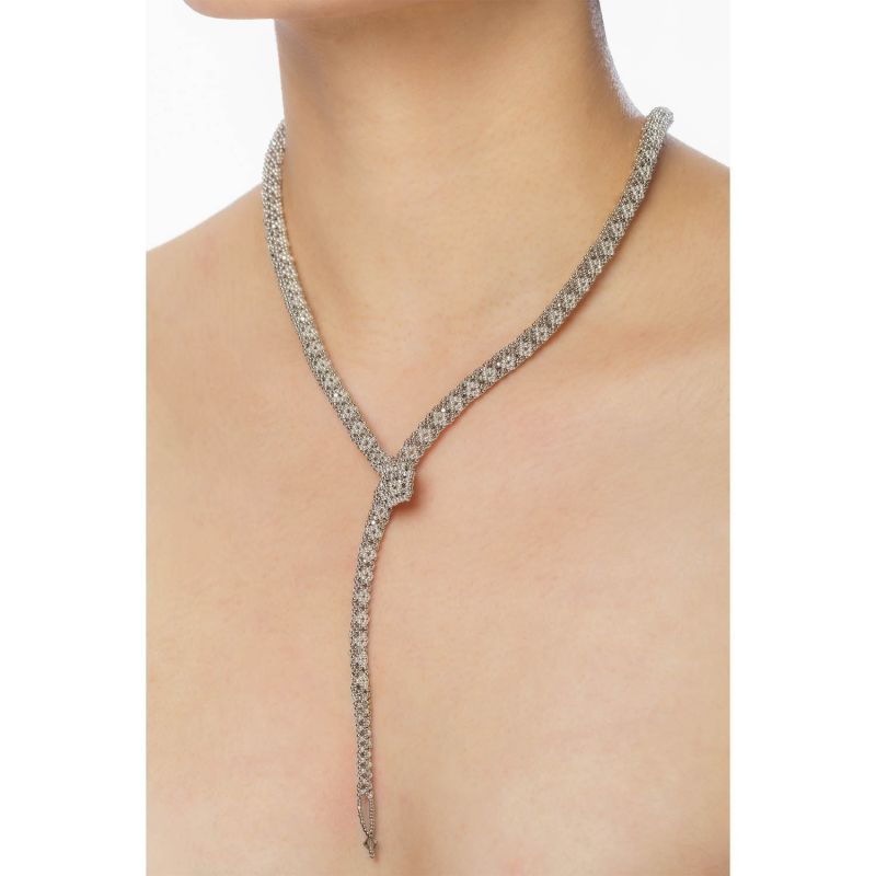 Snake Necklace - Platinum, Silver image