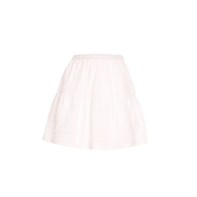 Yarina Mini Skirt In Elegant White image