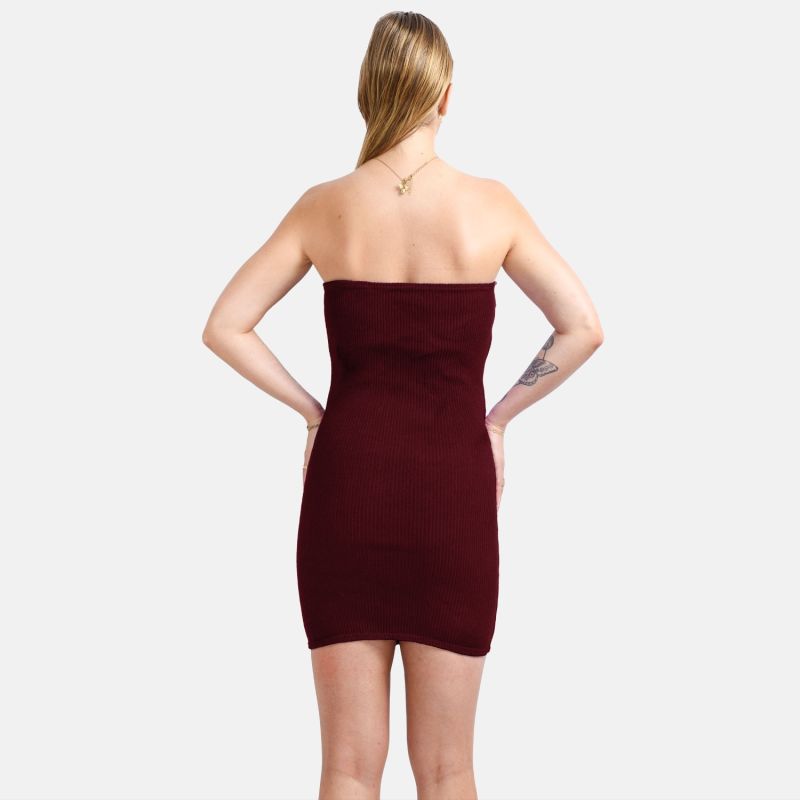 Mycel - Rib Knit Mini Dress Red image