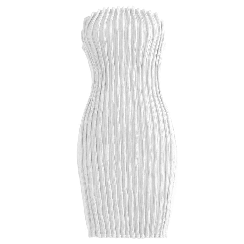 Mycel - Rib Knit Mini Dress White image