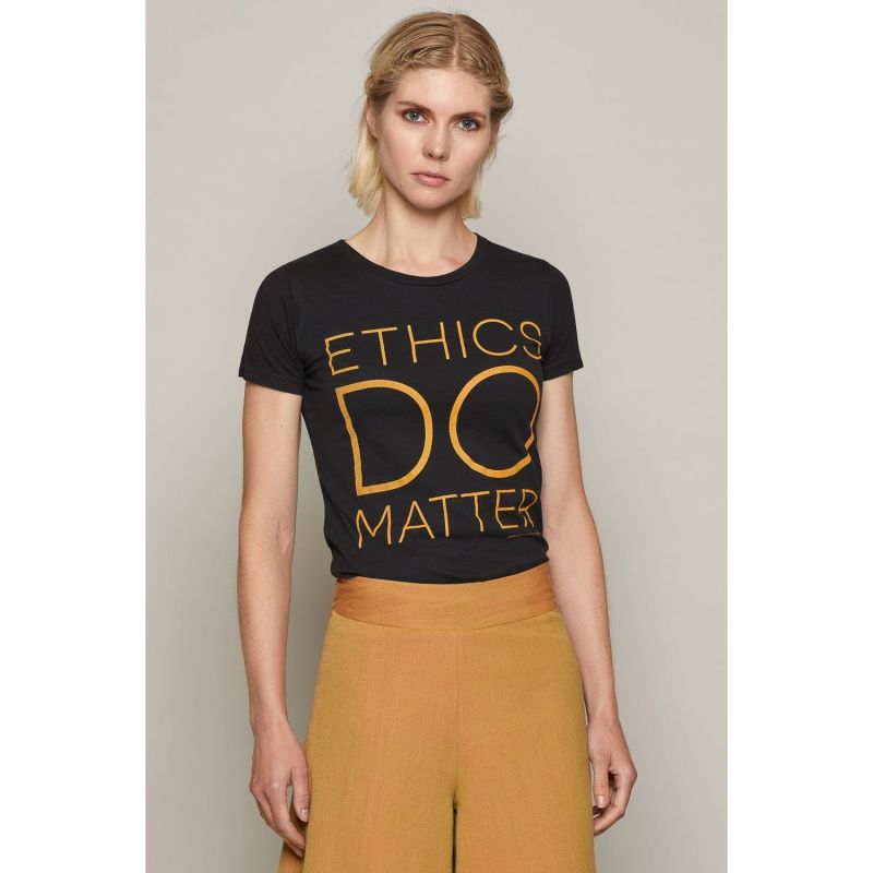 Slogan T-shirt Ethics Do Matter T-Shirt Black image