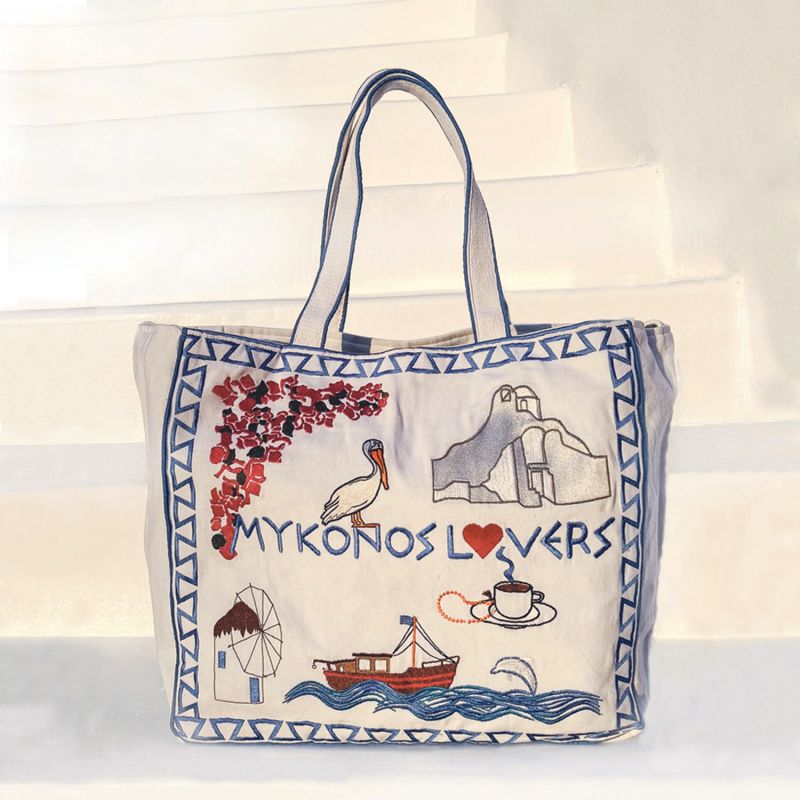 Mykonos Lovers Tote Bag image