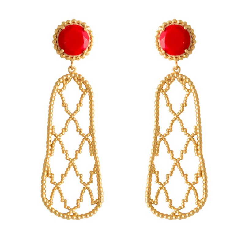 Red Alhambra Earrings image