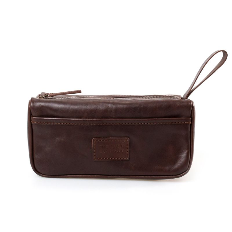 Leather Dopp Kit In Cuoio Havana image