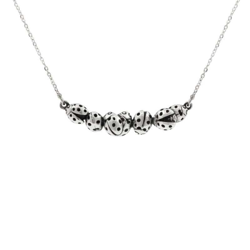 Loveliness Of Ladybirds Necklace – Silver image