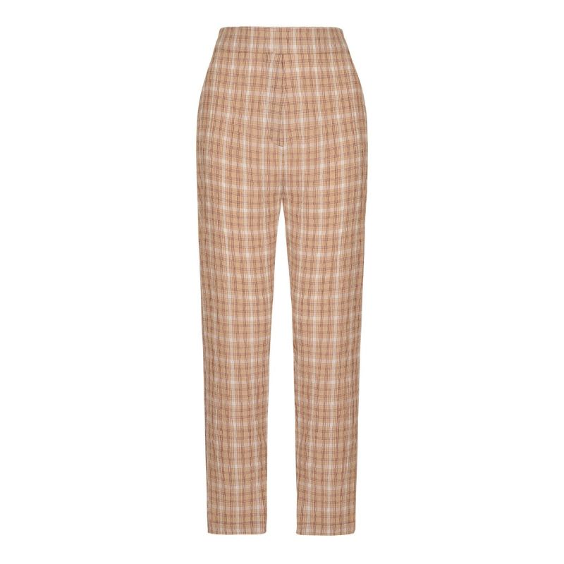 Multicolour Tapered Fit Plaid Pants image