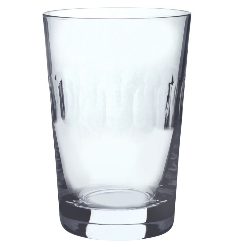 Six Hand-Engraved Crystal Tumblers With Lens Design image